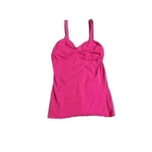 Express hot pink tank top with built in bra size small
